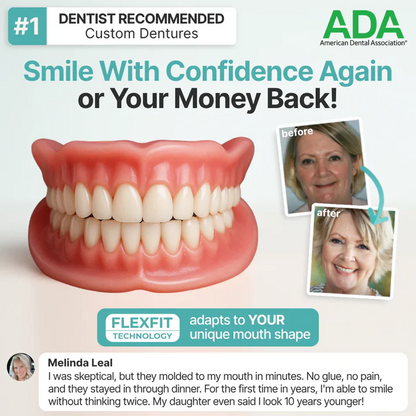 😁 Ends Today: 70% OFF! ⏰SEAGRIL® Medical Full Denture with Strong Suctiond🦷Obtain American Dental Association (ADA) Certification