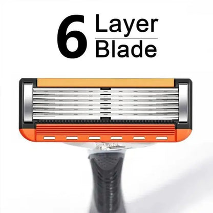 Men's Razor Refill Set + Free Handle – Ultra-Sharp Stainless Blades for Smooth Shave