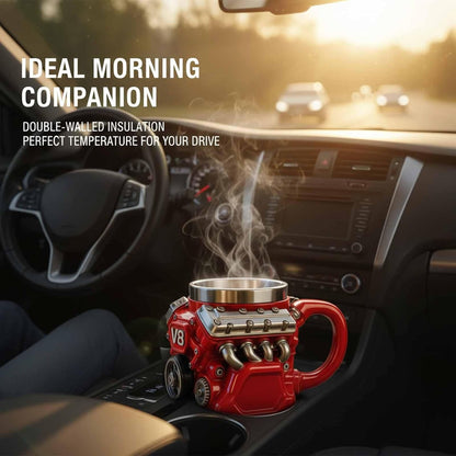 ⚡✨Ultimate V8 Engine Stainless Steel 3D Mug & A Gearhead's Dream