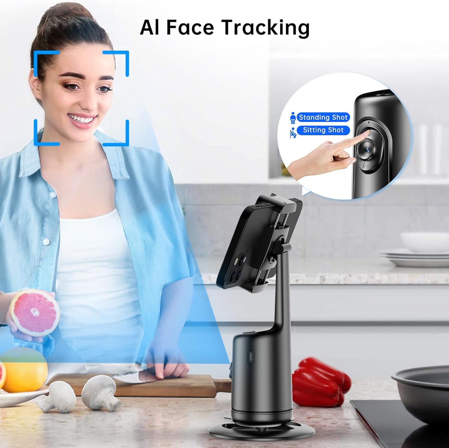 🔥Last Day Promotion 50% OFF🔥 - Smart AI Facial Recognition Phone Tripod🤳
