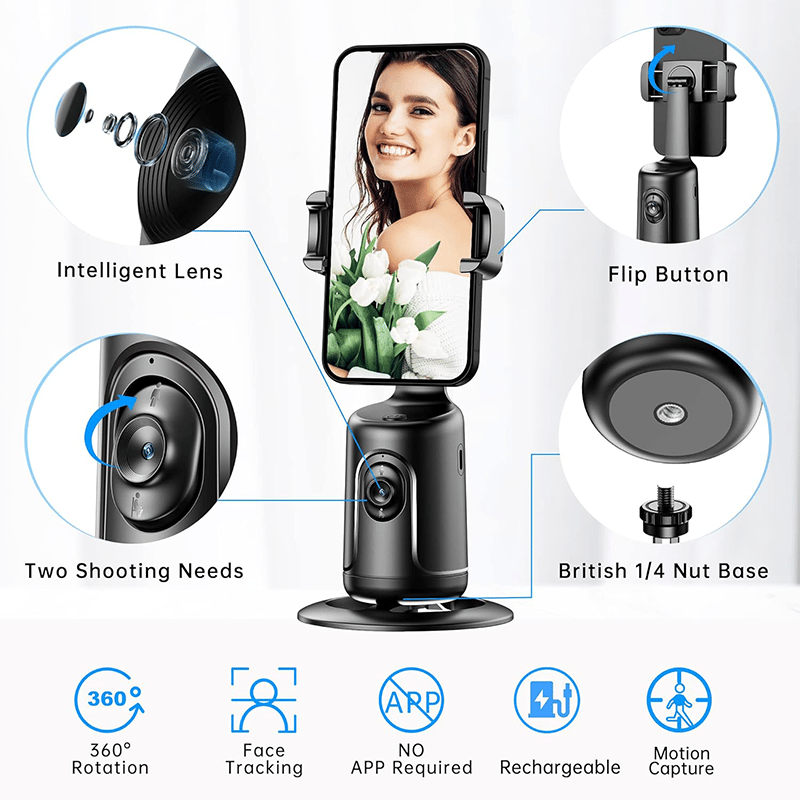 🔥Last Day Promotion 50% OFF🔥 - Smart AI Facial Recognition Phone Tripod🤳
