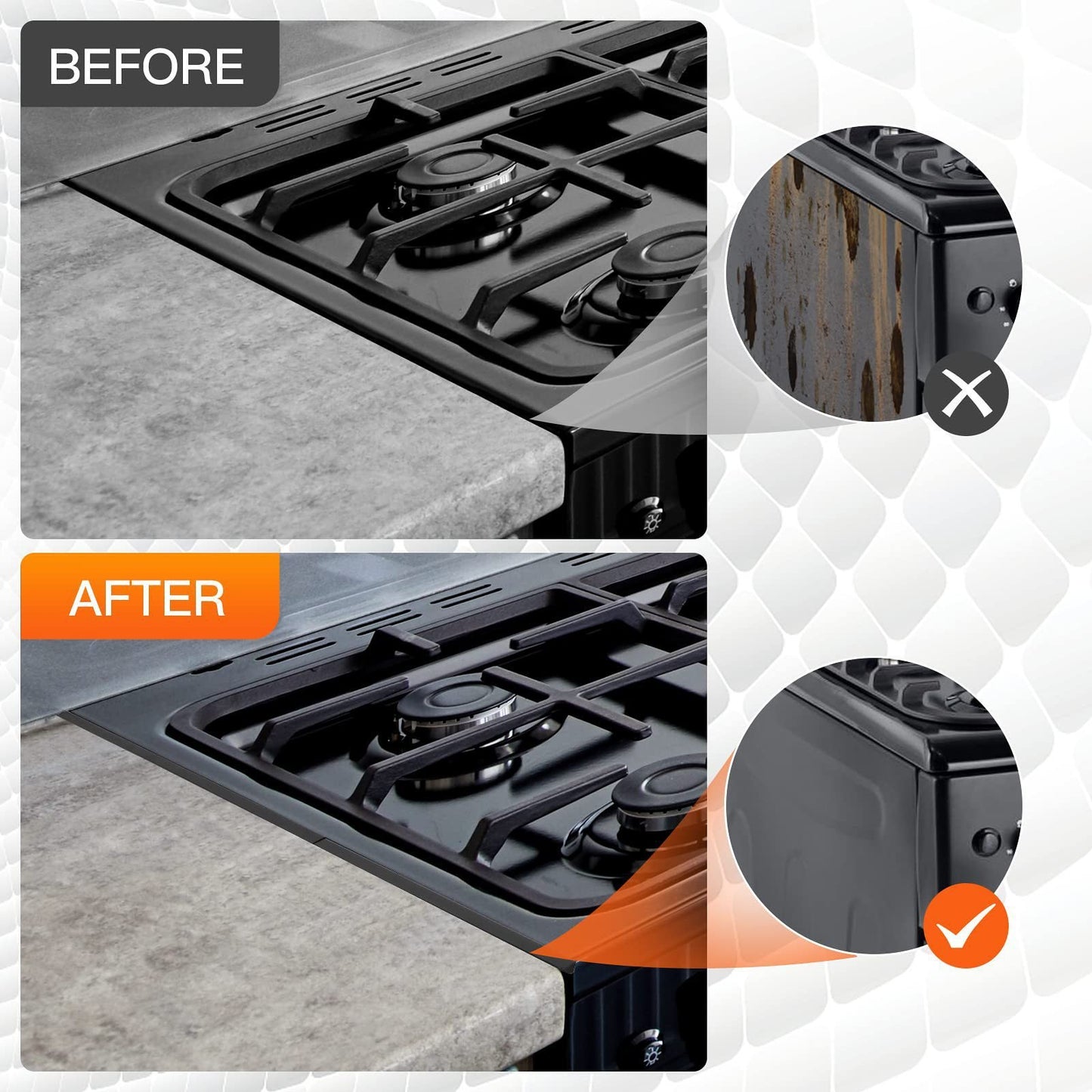 🔥HOT SALE 49% OFF - 🎁Retractable Stainless Steel Stove Gap Covers