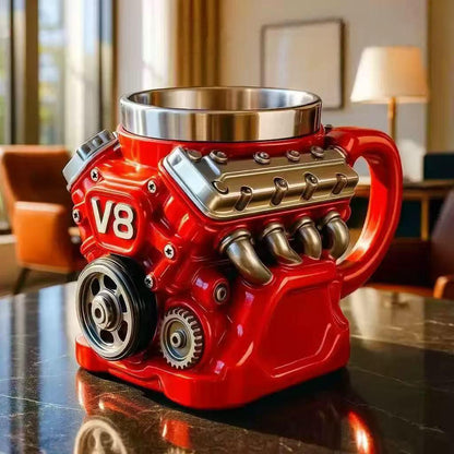⚡✨Ultimate V8 Engine Stainless Steel 3D Mug & A Gearhead's Dream